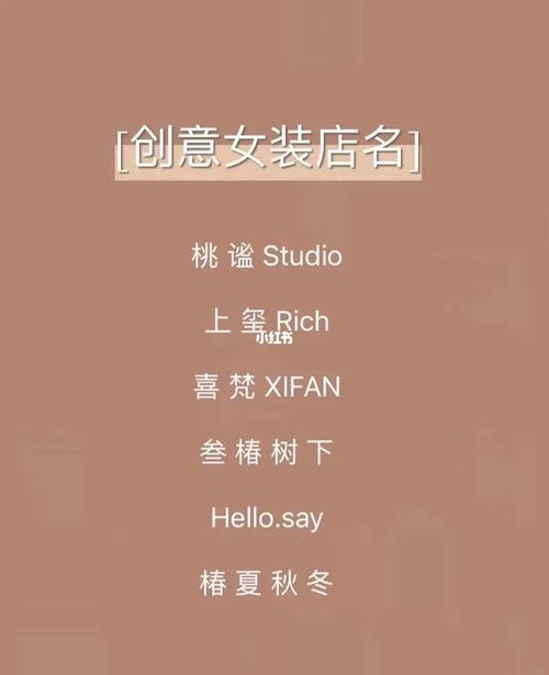 女装个人店铺起名字大全集（女装店铺起名名字大全）