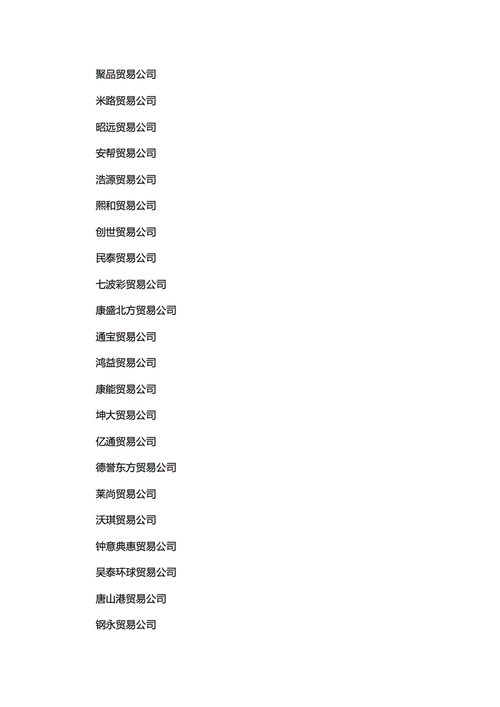 两个字商贸公司起名字大全高级（两个字商贸公司起名字大全免费）