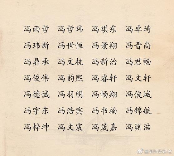 冯男宝宝起名字（冯男宝宝起名字怎么起）