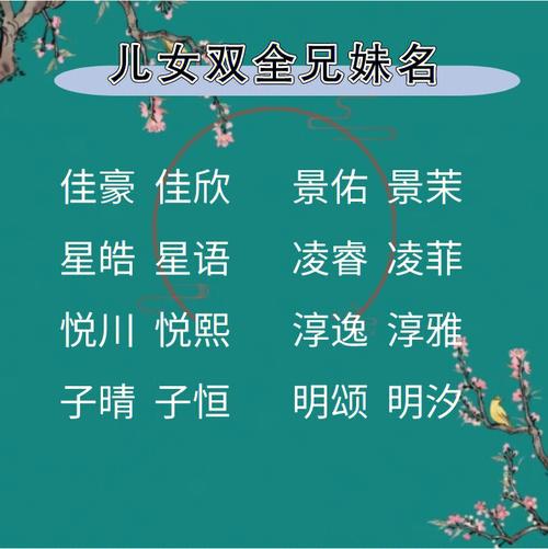 姐弟宝宝起名字（姐弟取名字寓意）