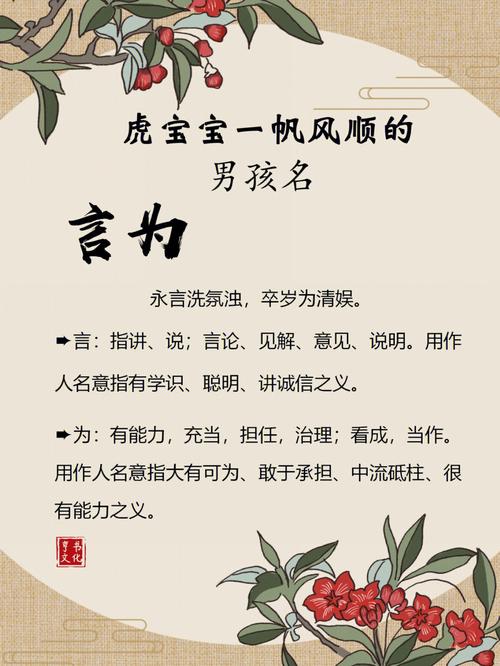 起名字男孩虎宝宝取名（虎男宝宝取名字大全集）