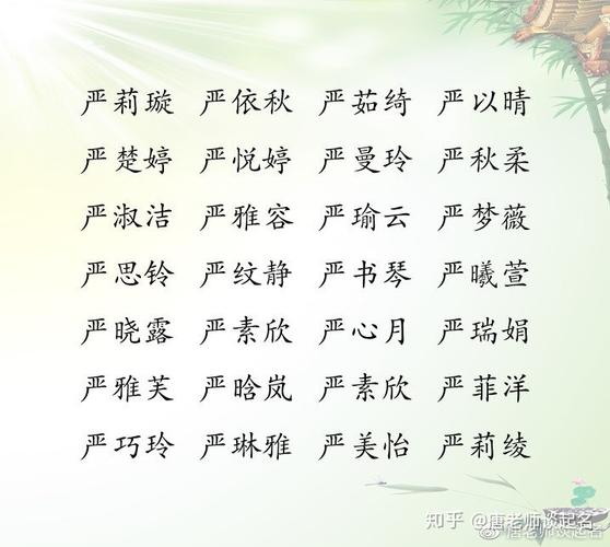 严起名字大全（严怎么取名字）