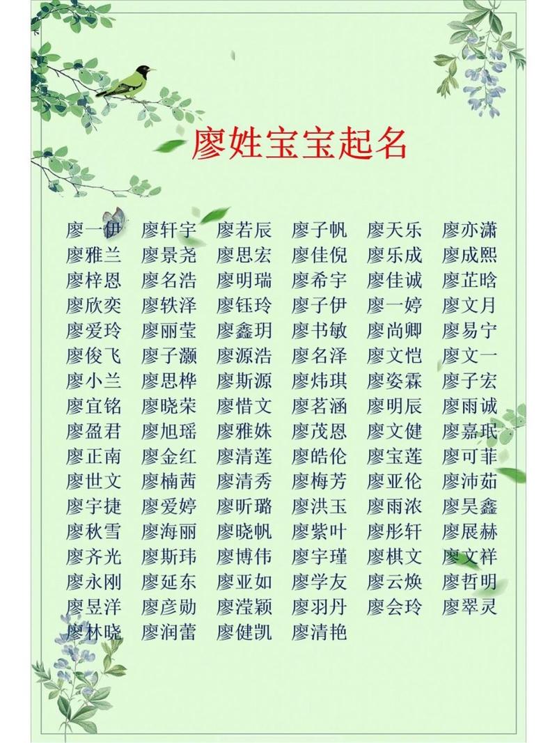 廖慧起名字大全（廖取名字大全）