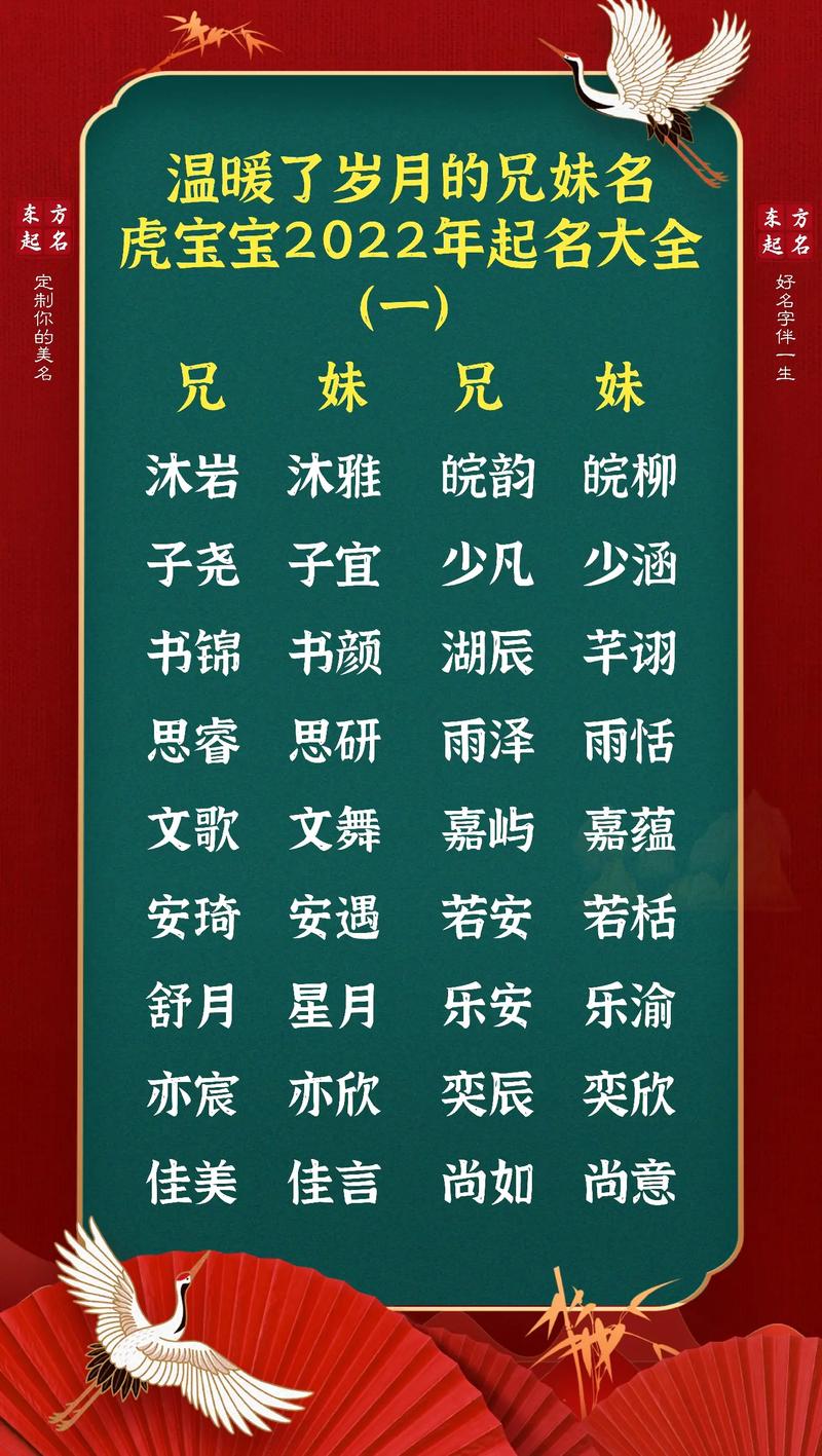 兄妹起名名字大全（兄妹取名字大全）