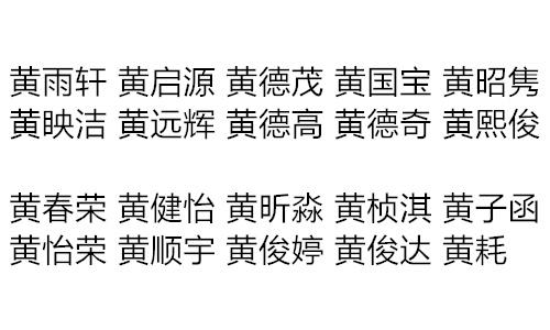 黄姓氏起名字大全（黄姓氏起名字大全女孩）