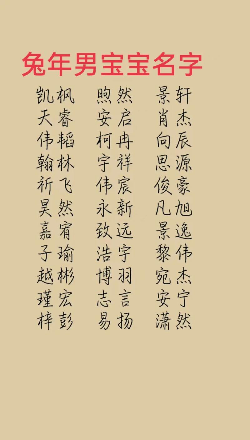 男宝宝起名字兔年好吗（男宝宝起名字兔年好吗）