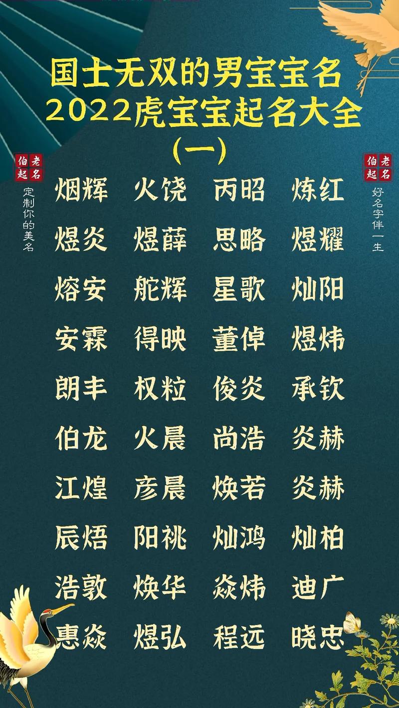 虎宝宝名字大全男孩_虎宝宝名字大全男孩子