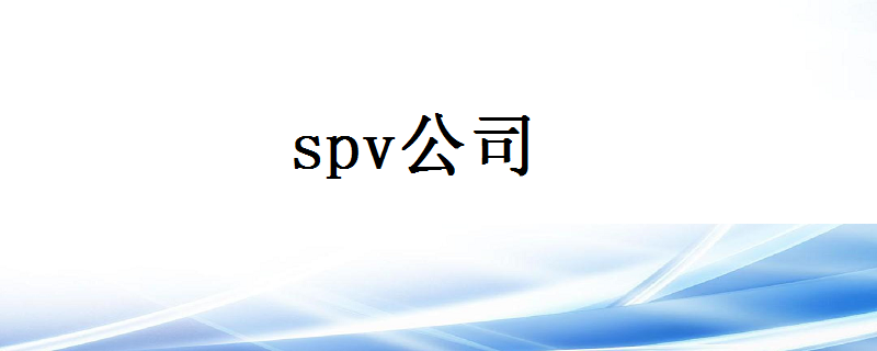 spv公司名字_spv公司名字要求