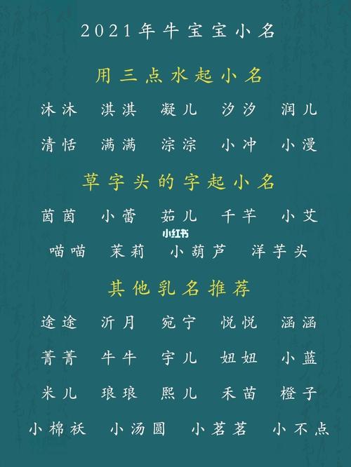 2021牛女宝宝名字_2021牛女宝宝名字寓意好