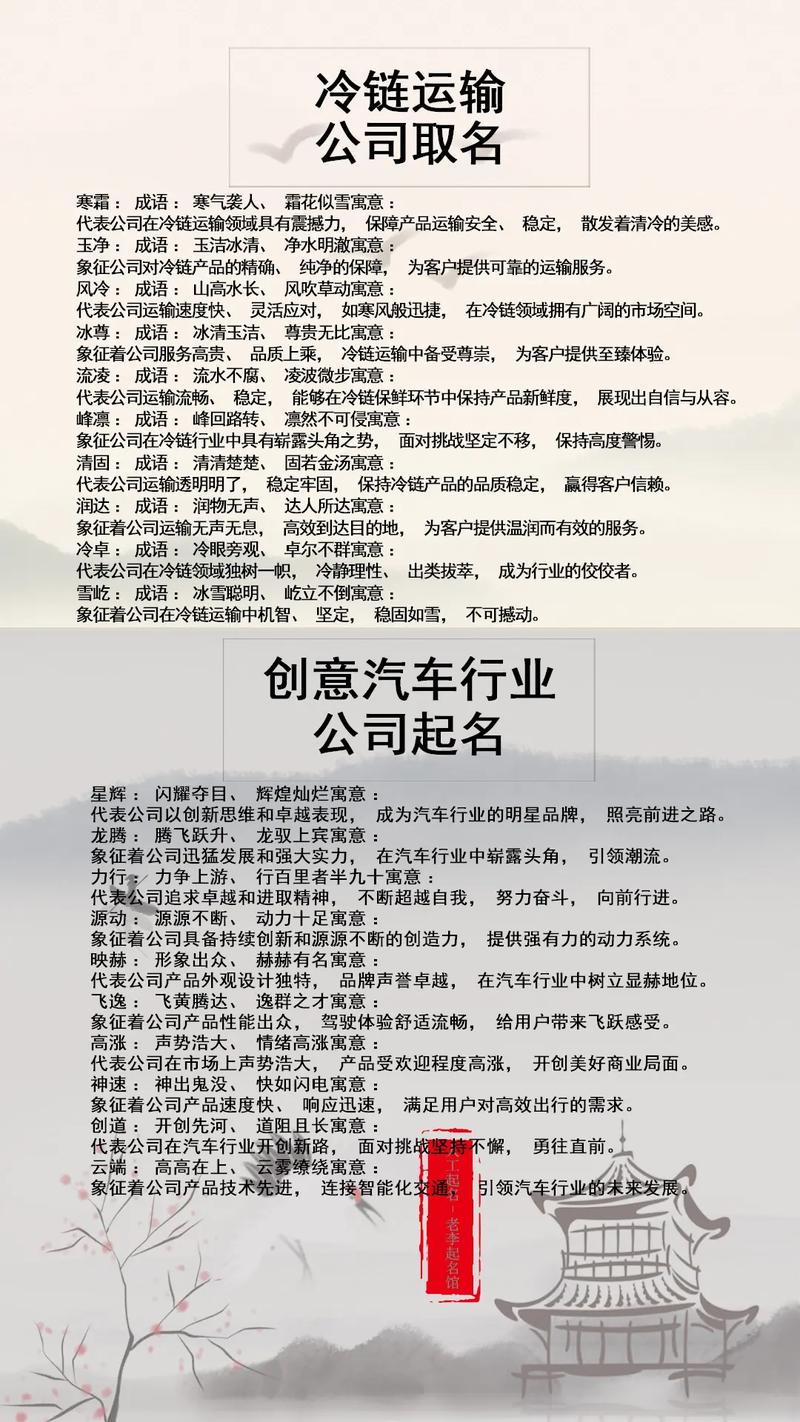 简单运输公司起名大全_简单运输公司起名大全四个字