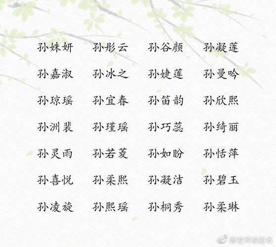 孙姓女宝宝名字大全_孙姓女宝宝名字大全虎宝宝