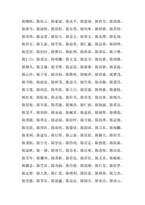 陈取名字大全_陈取名字大全女孩2024