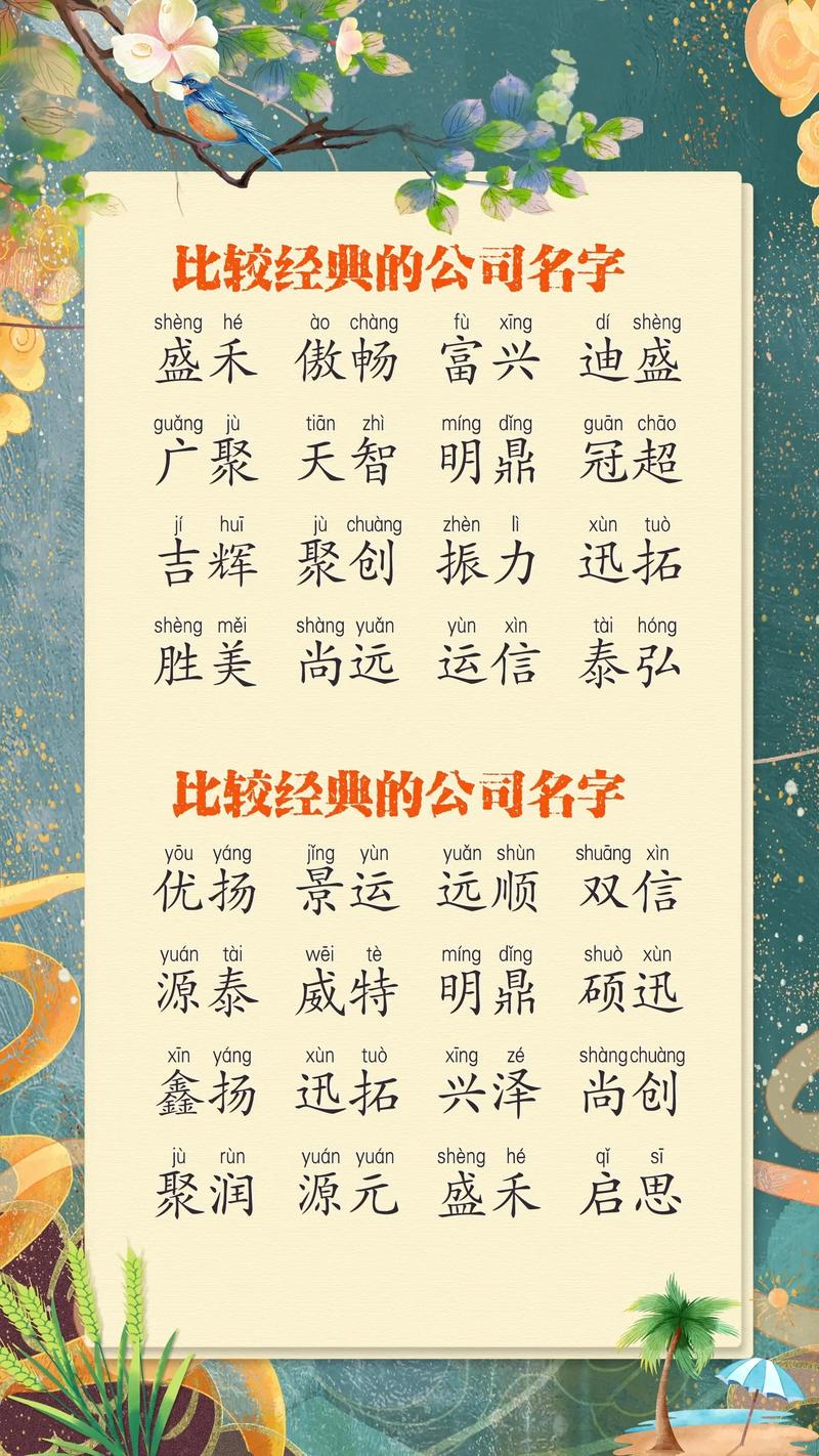 公司起名寓意好的汉字_公司起名寓意好的汉字大全