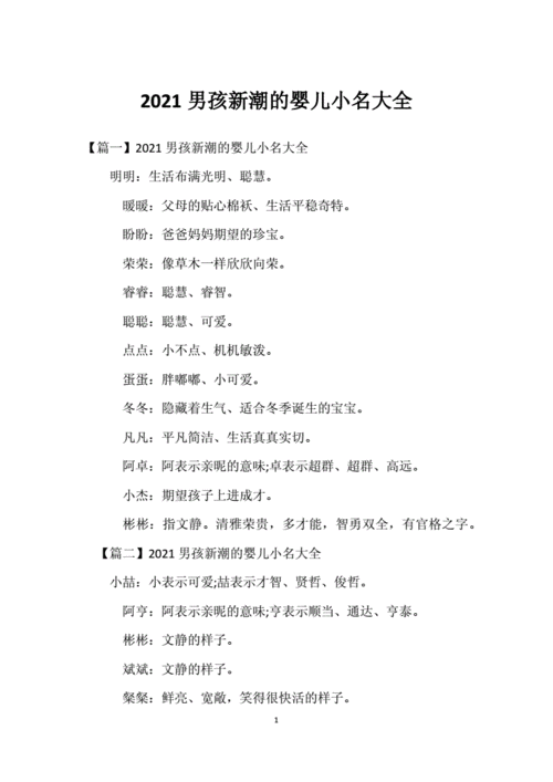 2021男宝宝名_2021男宝宝名字聪明睿智成才的名字