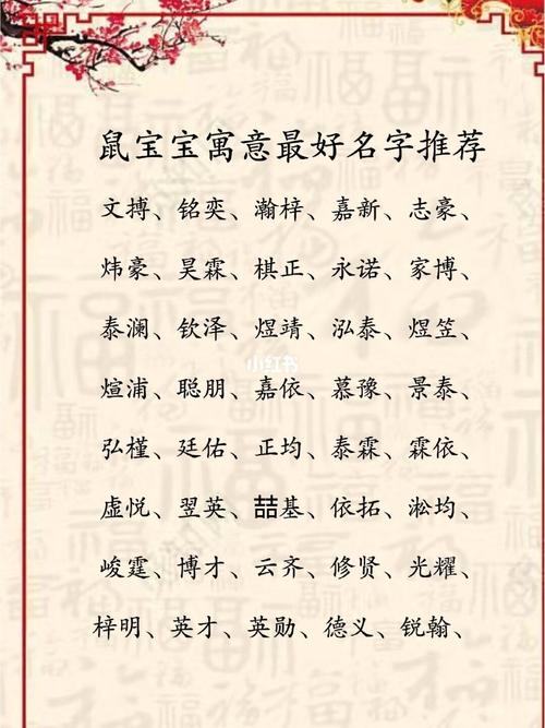 2020女鼠宝宝名字大全_2020女鼠宝宝名字大全四个字