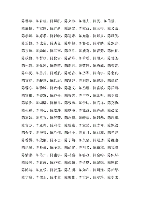 狗年姓陈的宝宝名字_狗年姓陈的宝宝名字大全