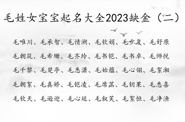 姓毛的女孩名字 大全两字_姓毛的女孩名字 大全两字霸气