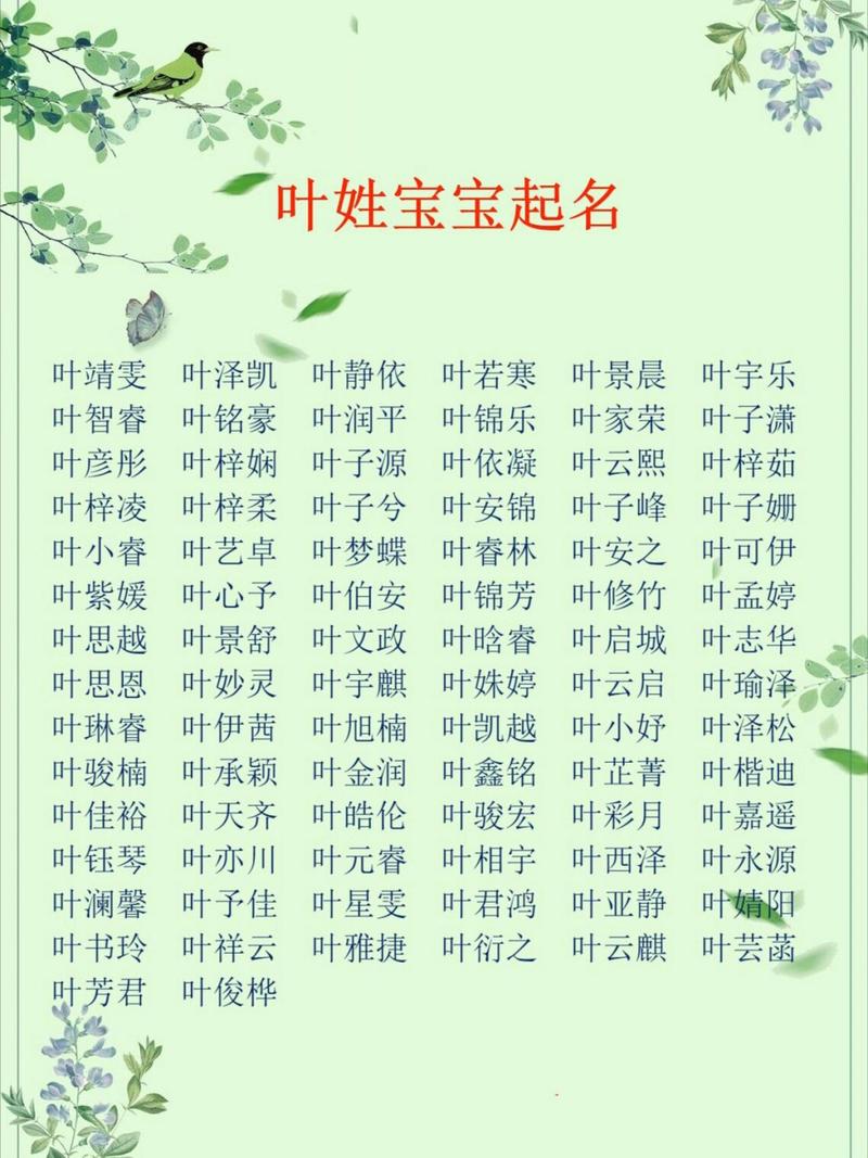 2020属鼠的宝宝取名_2020属鼠的宝宝取名大全叶姓