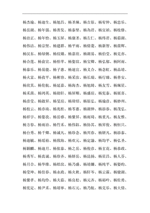 宝宝姓杨女孩名字大全_宝宝姓杨女孩名字大全三个字