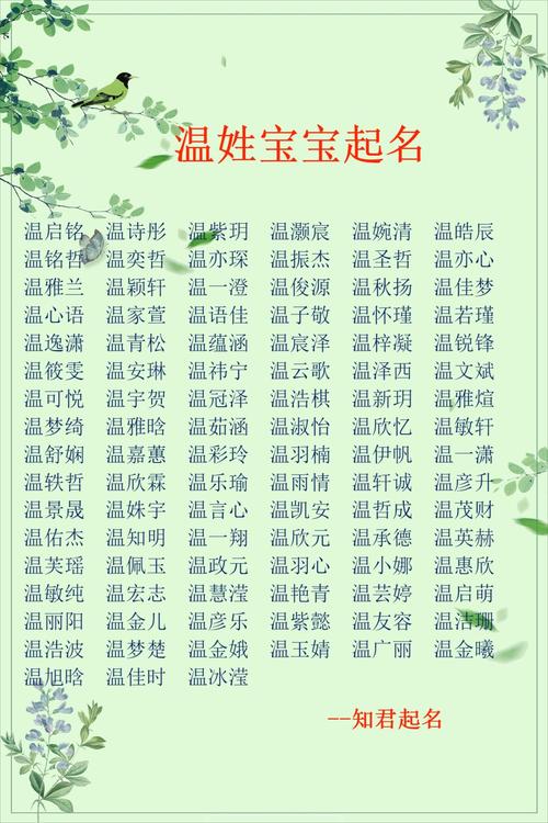 8月男宝宝名字大全_8月男宝宝名字大全温姓