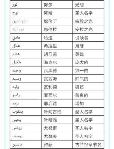 阿拉伯男孩名字大全集_阿拉伯男孩名字大全集中文