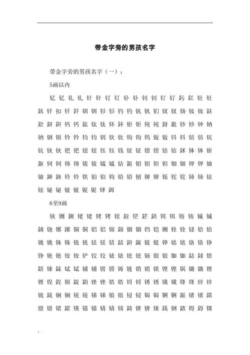 金字旁的字男孩取名_属龙带金字旁的字男孩取名