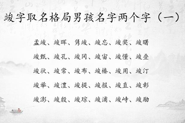 竣字起名男孩名字_竣字起名男孩名字大全