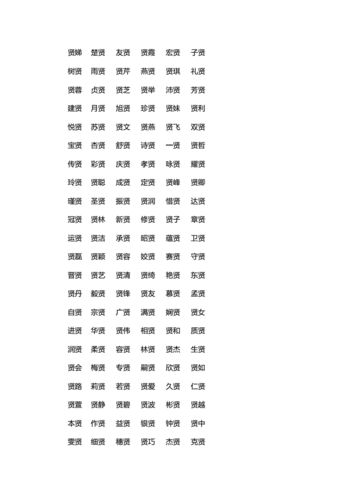 带有贤字的起名大全_带有贤字的起名大全女孩