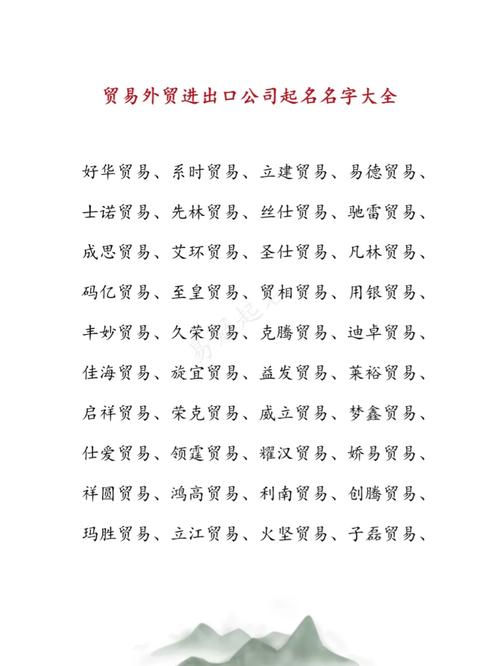 起外贸公司名字大全_起外贸公司名字大全四个字