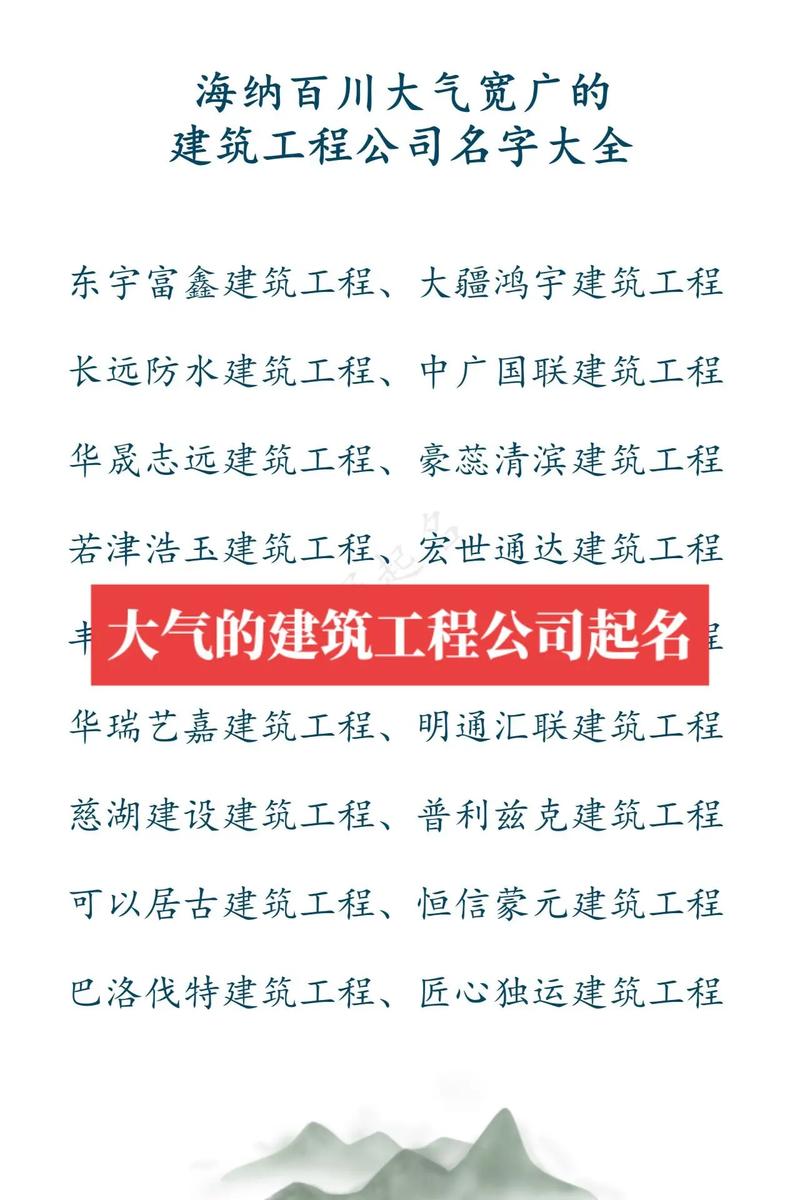 给建筑公司取名字大全_给建筑公司取名字大全大气