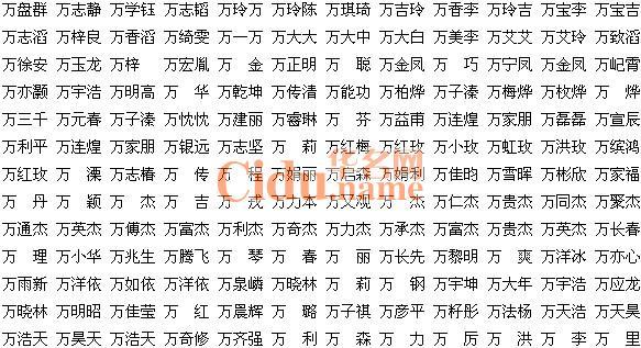 姓万取什么名字好听男孩_姓万取什么名字好听男孩两个字