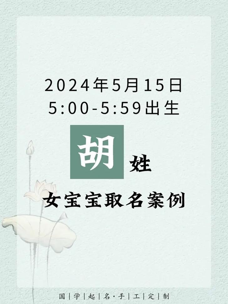 2023年姓胡宝宝名字大全_姓胡宝宝起什么名字