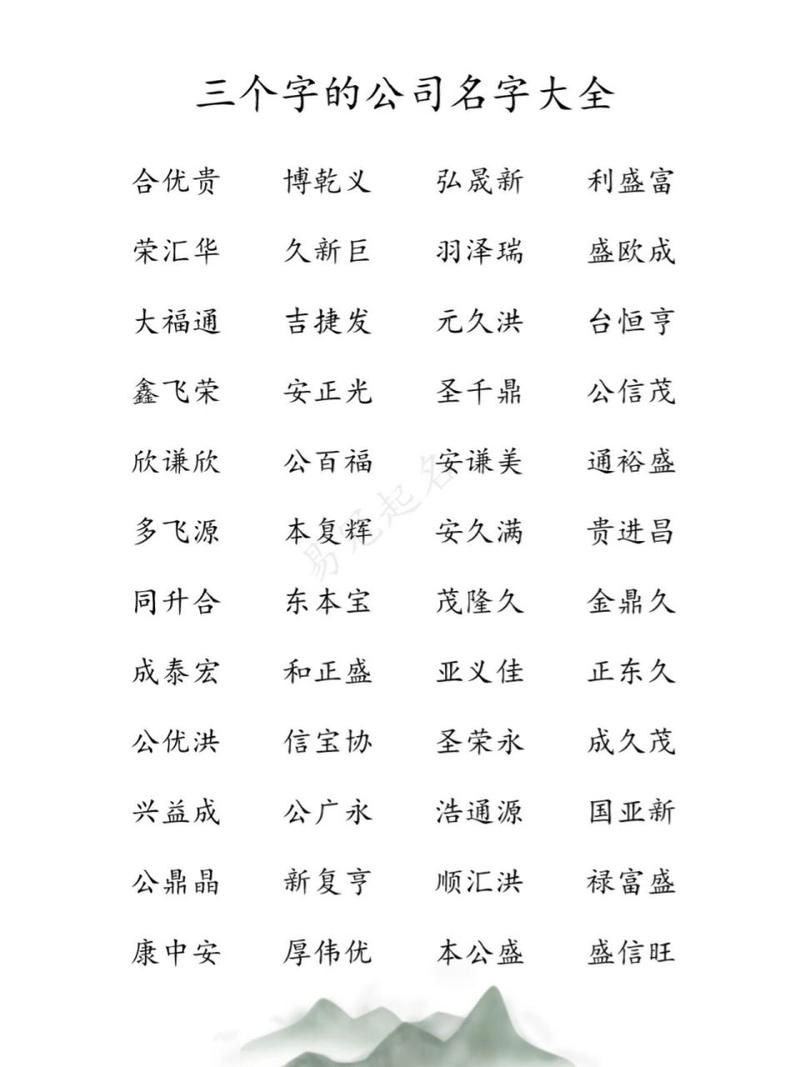 带旺的公司名字大全_带旺的公司名字大全三个字怎么取