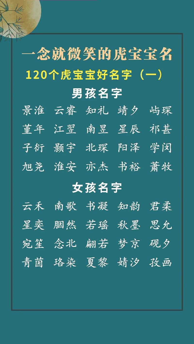 2022年的虎宝宝名字大全_2022年虎宝宝名字大全男孩