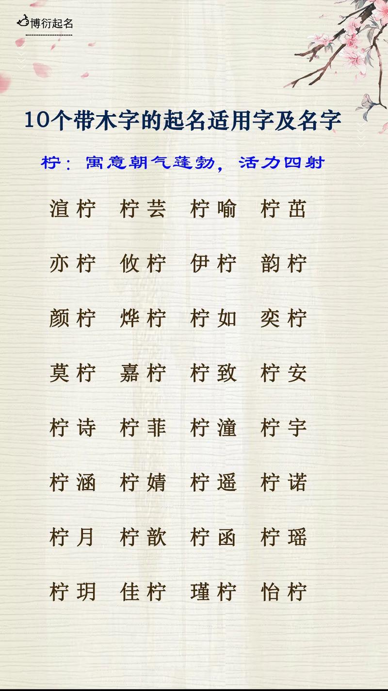 带木的虎宝宝名字_带木的虎宝宝名字男孩