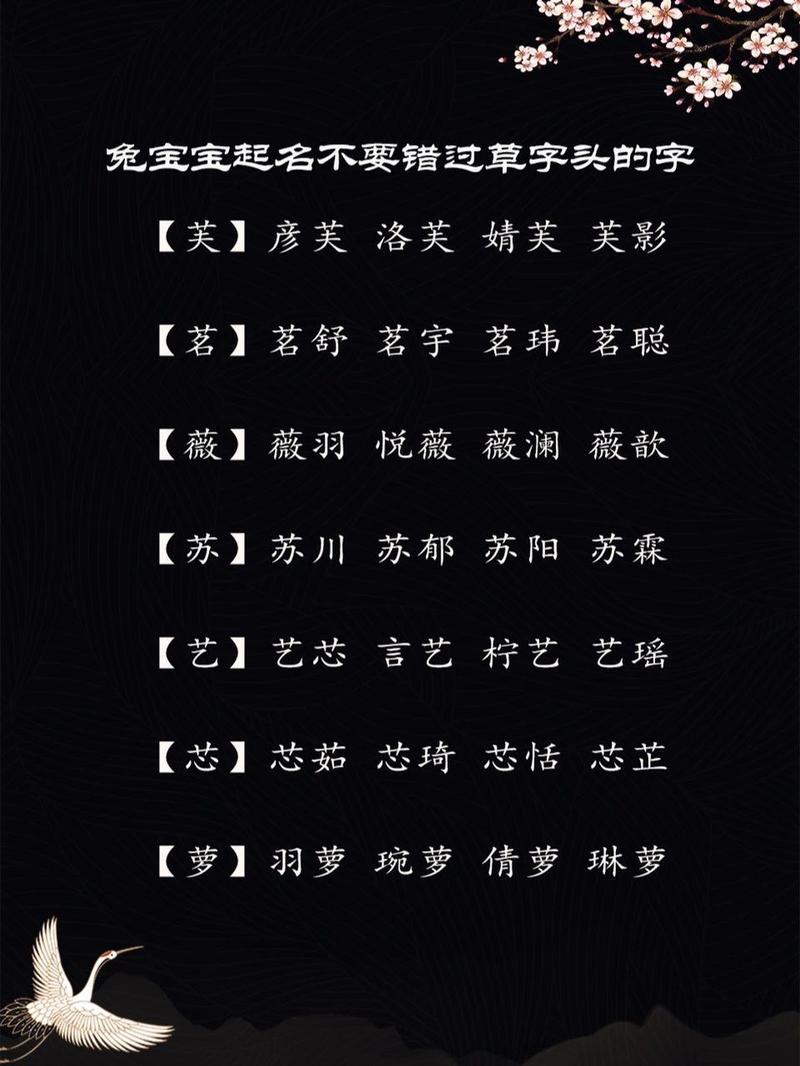 草字头的男宝宝名字_草字头的男宝宝名字大全