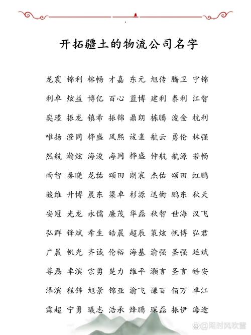 公司的名字大全_适合物流公司的名字大全