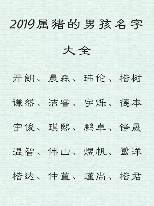 属猪的宝宝起名字大全_属猪的宝宝起名字大全男孩