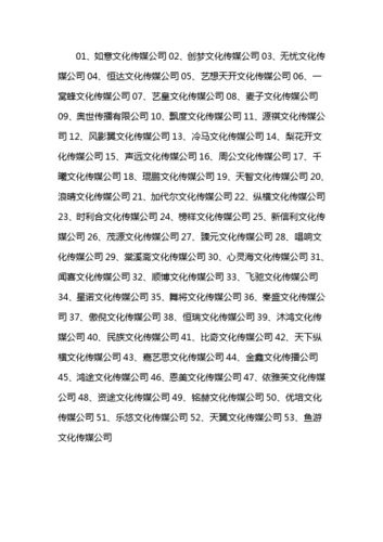 传媒公司名字大全参考_传媒公司名字大全参考创意