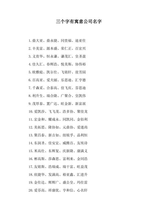 3个字装饰公司名字大全_3个字装饰公司名字大全集最新