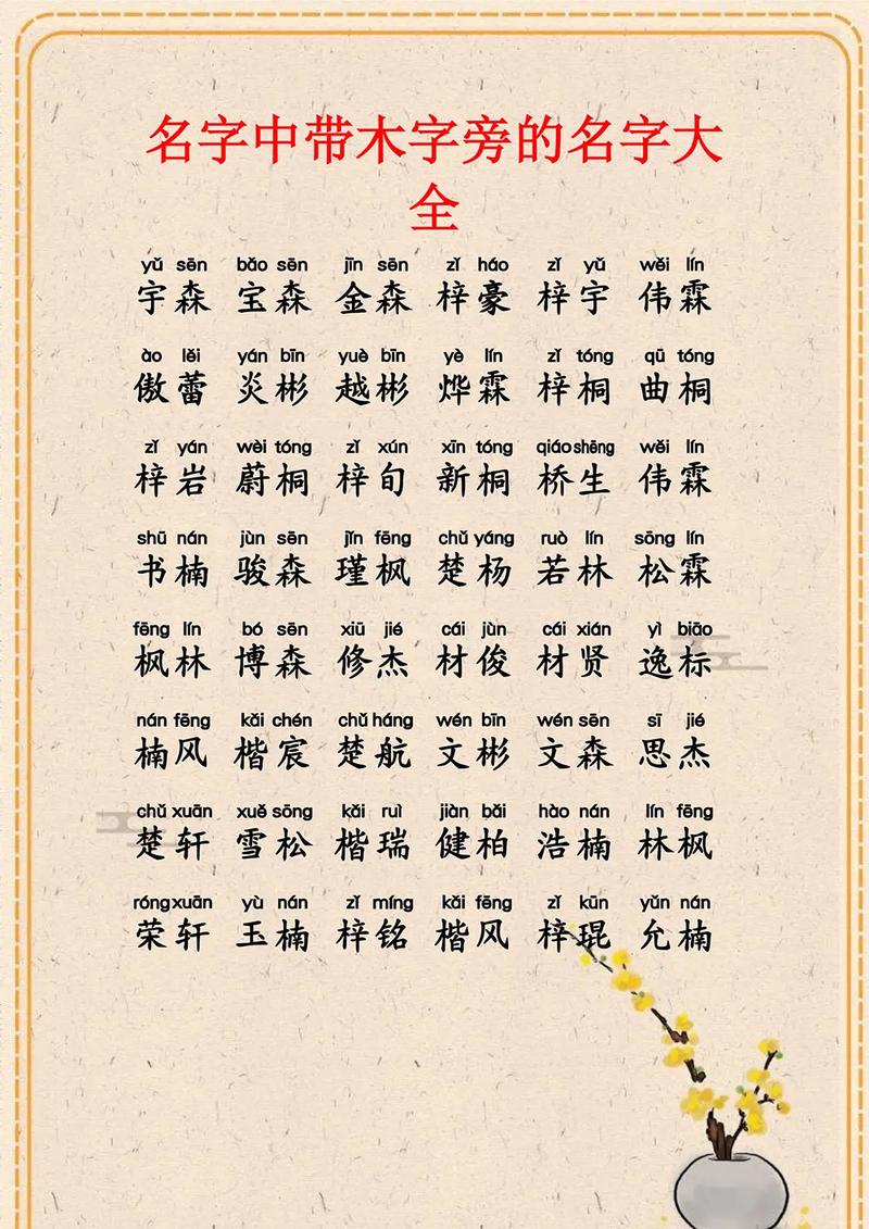 带木的字公司取名_带木的字公司取名大全