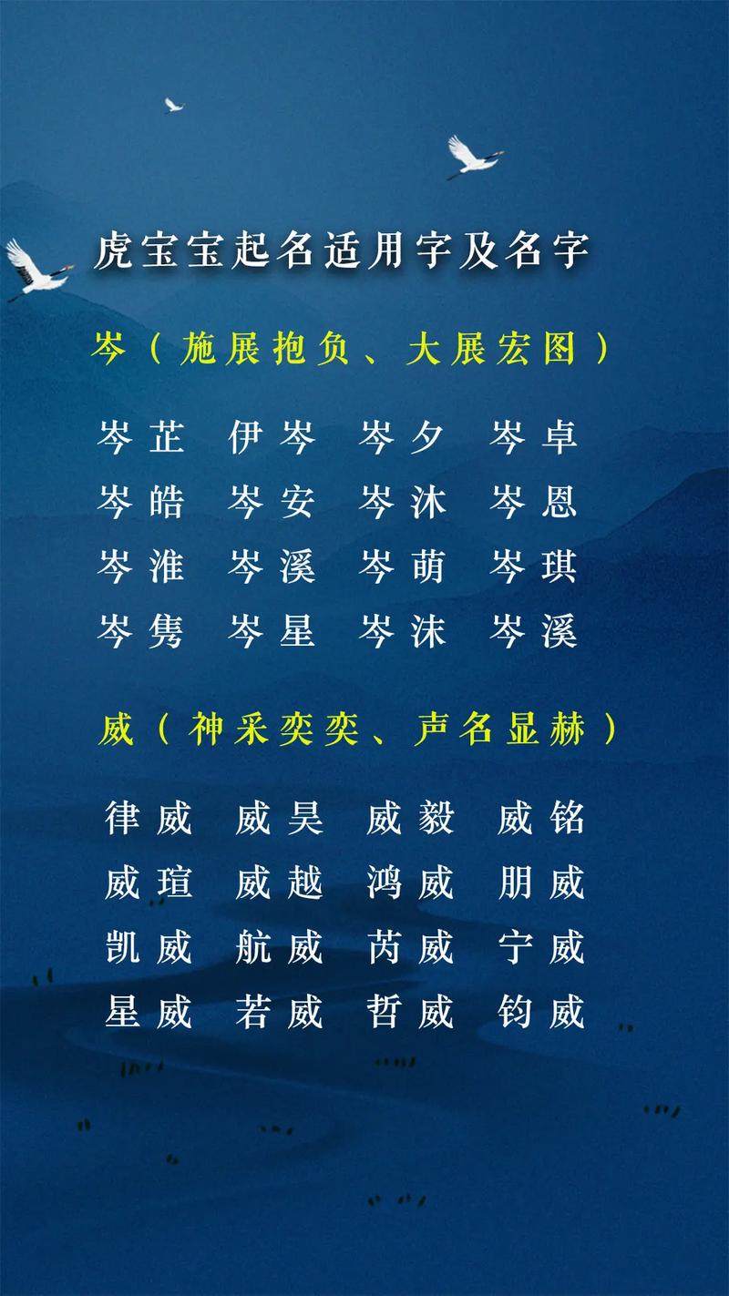 虎宝宝起名字大全集_虎宝宝起名字大全集免费