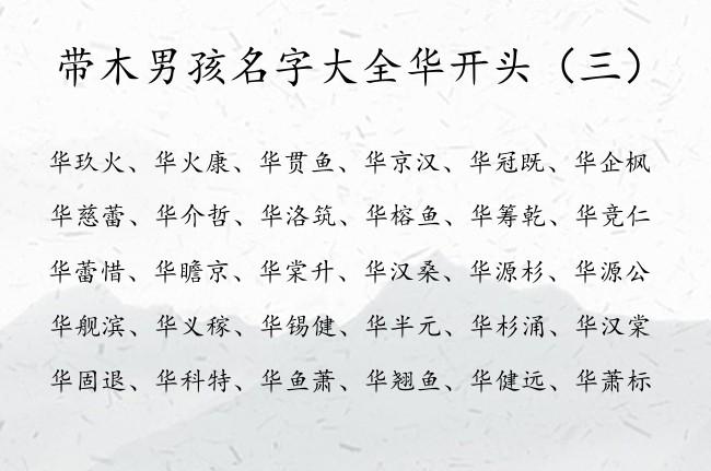 华姓好听的男孩名字_华姓好听的男孩名字大全