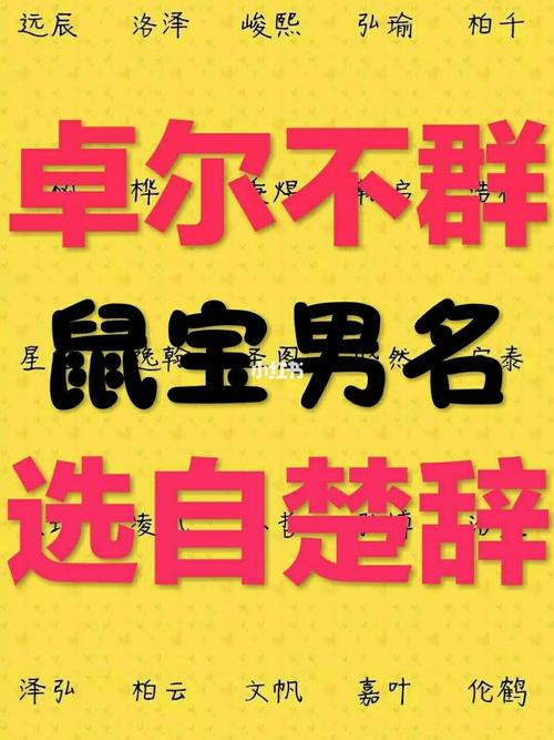 属鼠男起名字大全_属鼠男起名字大全两个字