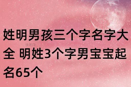 猪年男宝宝起名字带明字_猪年男宝宝起名字带明字好吗