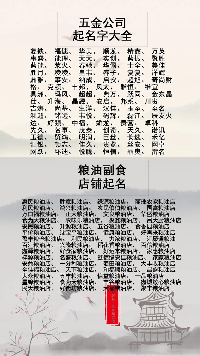 粮油公司如何取名_粮油公司如何取名字