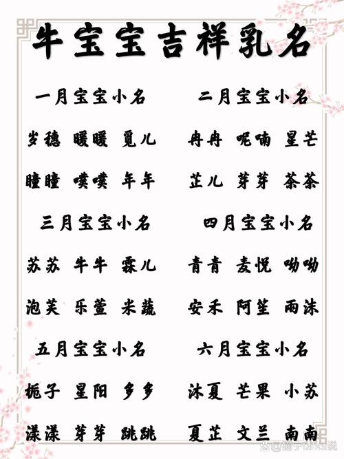 四月男牛宝宝起名字_四月男牛宝宝起名字大全