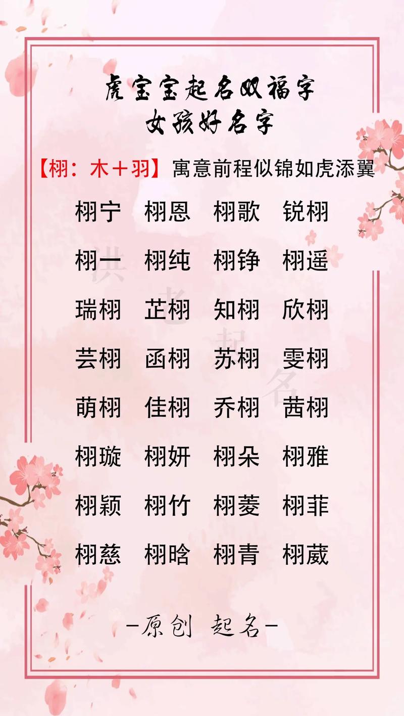 虎宝宝女孩子起名字可爱_虎宝宝女孩子起名字可爱两个字