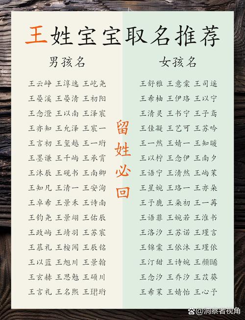 狗年姓王宝宝起名字大全_狗年姓王宝宝起名字大全男孩