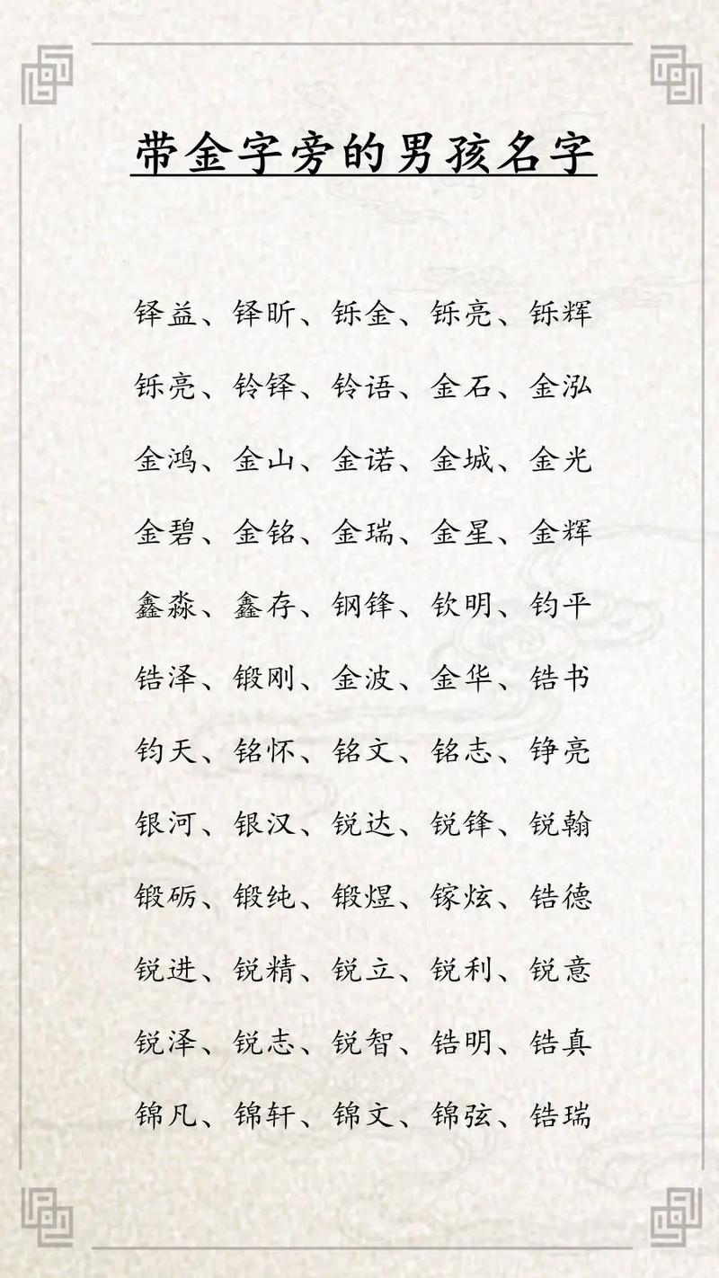 给宝宝起名字叫金字旁的字_给宝宝起名字叫金字旁的字有哪些